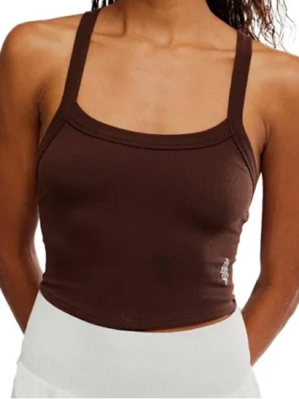 Free People Movement All Clear Solid Cami in Chocolate M/L
